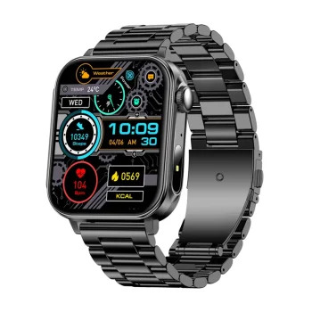 Viedpulkstenis Colmi P80 Melns Tērauds 1.83" HD
