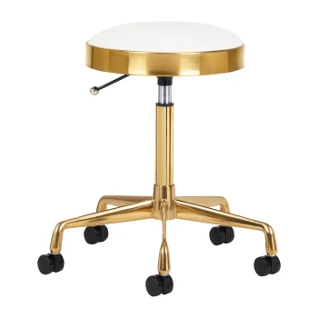Activeshop H7 Kosmetologa taburete Zelts/Balts