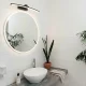 Moderns LED sienas gaismeklis loks 40cm neitrāli balta gaisma, melns