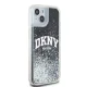 DKNY iPhone 14 / 15 / 13 vāciņš Liquid Glitter Big Logo, melns