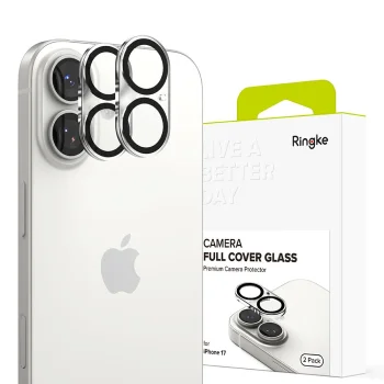 Ringke iPhone 17 kameras aizsargstikls Camera Full Cover (2 gab.), melns