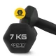 Čuguna hanteles 4FIZJO Classic 2 x 7 kg, melnas