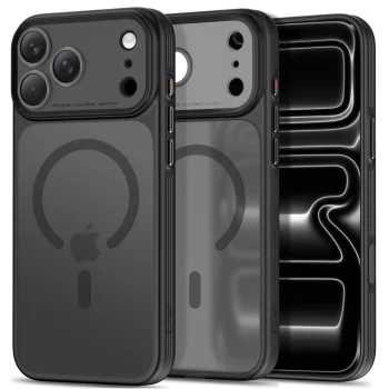 Tech-Protect MagPrime MagSafe CC vāciņš priekš iPhone 18 Pro / 17 Pro, Matte Black