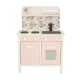 Bērnu koka virtuve MDF Lulilo FLoro ar traukiem 82cm, Rozā | Children\'s Wooden Kitchen