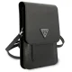 Guess Saffiano Triangle viedtālruņa soma un maks, melna