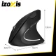 Ergonomiska bezvadu vertikālā pele Izoxis 26628, melna