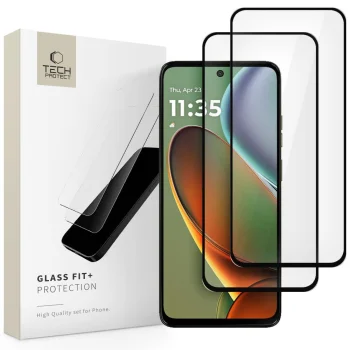 Tech-Protect Glass Fit+ 2 gab. aizsargstikls Motorola Moto G15/G15 Power/G05/E15, Melns