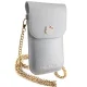 Hello Kitty Leather Metal Logo Chain soma viedtālrunim, sudraba