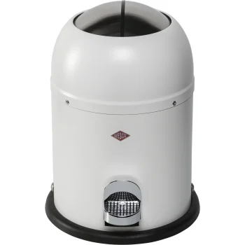 Pedāļa atkritumu tvertne Wesco Mini Master 6 L, balta matēta