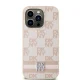 DKNY iPhone 14 Pro vāciņš Checkered Mono Pattern & Printed Stripes, rozā