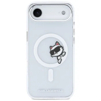 Karl Lagerfeld IML Peekaboo MagSafe vāciņš iPhone 17 Air, caurspīdīgs
