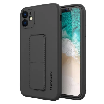 Wozinsky Kickstand Case vāciņš ar statīvu priekš Samsung Galaxy A22 4G, melns