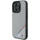 BMW M Perforated Tricolor Line MagSafe vāciņš iPhone 16 Pro, pelēks