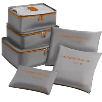 Trizand 23183 ceļojumu organizatoru komplekts čemodānam (6 gab.), Pelēks/Oranžs
