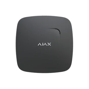 Bezvadu dūmu un karstuma detektors Ajax FireProtect, melns