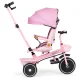 ECOTOYS 2-in-1 trīsriteņu velosipēds ar grozāmu sēdekli, rozā