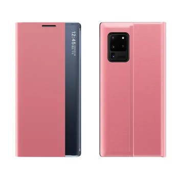 Atverams vāciņš Samsung Galaxy A73 New Sleep Case ar statīva funkciju, rozā
