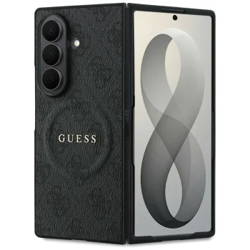 Guess 4G Classic MagSafe vāciņš priekš Samsung Galaxy Z Fold 8 Ultra, melns