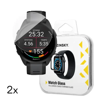 Wozinsky Full Glue aizsargstikls Garmin Forerunner 165, 2 gab.