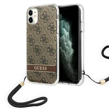 Guess 4G Print Strap vāciņš iPhone 11 / XR, Brūns