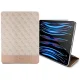 Guess iPad Pro 12.9\" atverams vāciņš maciņš grāmatiņa 4G Stripe Allover, rozā