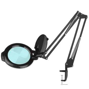 LED palielināmā lampa Glow Moonlight 8013 6 inch 5D galda, melna
