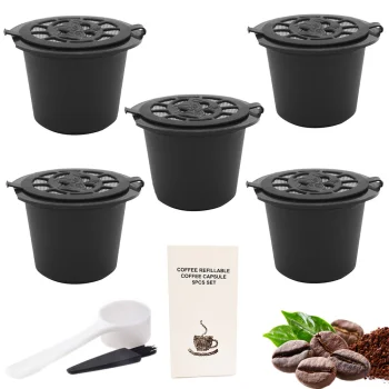 Vairākkārt lietojamas kafijas kapsulas Nespresso (5 gab.)