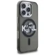 Karl Lagerfeld IML Glitter Karl & Choupette MagSafe vāciņš iPhone 16 Pro Max - Melns