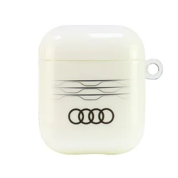 Audi IML Geometric Pattern maciņš AirPods 1 / 2 austiņām, White
