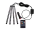 LED auto salona apgaismojums ar pulti (4 x 12 LED)