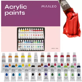 Akrila krāsas Maaleo 20363, 24 gab. x 12 ml