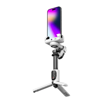 Aochuan M1 Pro stabilizators ar RGB apgaismojumu, balts