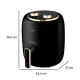 Eldom 05FR35 karstā gaisa friteris, 3.5L, 1300W, melns/zelts