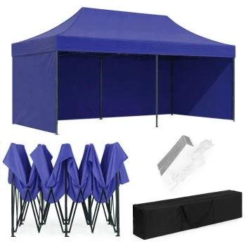 Saliekama dārza un pasākumu nojume MultiGarden 3x6 m, zila