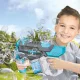Elektriskā ūdens un ziepju burbuļu pistole 2-in-1, zili pelēka