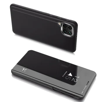 Atverams vāciņš Clear View telefona modelim Samsung Galaxy A22 4G, melns