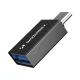 USB-C uz USB-A 3.2 10Gb/s pāreja Wozinsky W10GY1S, melna