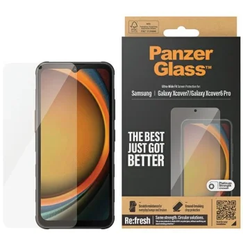 PanzerGlass Ultra-Wide Fit rūdīts stikls priekš Samsung Galaxy Xcover7 / Xcover6 Pro | Tempered Glass for