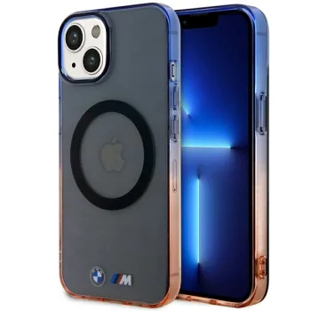 BMW iPhone 14 Plus / 15 Plus vāciņš Gradient Bumper MagSafe, pelēks