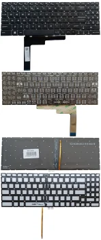 Portatīvā datora tastatūra MSI MS-1585 Katana 15 ar RGB apgaismojumu, US, melna