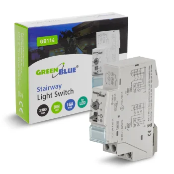 Kāpņu telpas automāts uz DIN sliedes GreenBlue GB114, 2300W