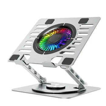 Klēpjdatora dzesēšanas statīvs Wozinsky WDCX-X16-AS CoolBase RGB 360°, sudraba