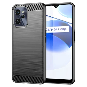 Vāciņš Realme C35 Carbon Case, melns