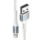 3mk Hyper Cable N-SERIES USB-A uz Lightning kabelis 2m 12W, balts