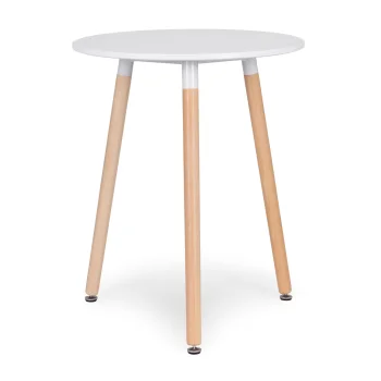 Moderns apaļš galds virtuvei un viesistabai 60 cm ModernHome, balts