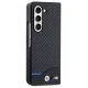 BMW Leather Carbon vāciņš priekš Samsung Galaxy Z Fold 5, melns