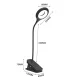 Bezvadu LED lasīšanas lampa ar klipsi Wozinsky WLBK-02, USB-C, melna