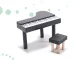 Bērnu Spēļu Koka Leļļu Māja ar Mēbelēm un LED Gaismu LULILO, 78cm | Play Dollhouse with Furniture