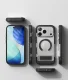 Ringke UX Magnetic vāciņš iPhone 18 Pro / 17 Pro ar MagSafe un statīvu, caurspīdīgs