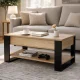 Kafijas galdiņš ar paceļamu virsmu ModernHome 90 cm, ozols sonoma
